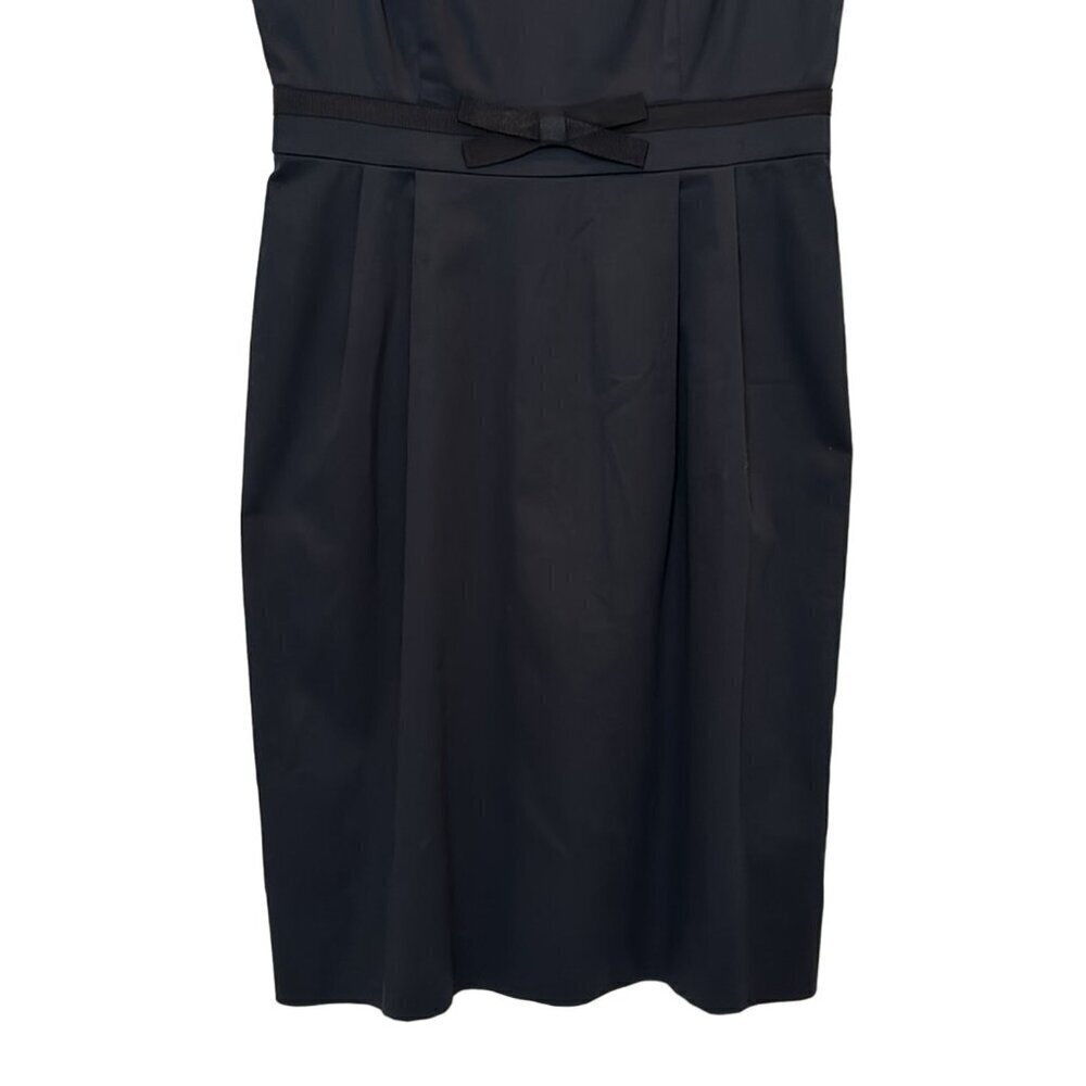 Kate Spade Black Sleeveless Bow Waist Sheath Dress Size 4 - Picture 5 of 9